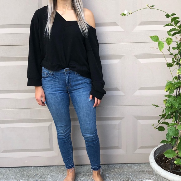 Cheap Monday Off The Shoulders Crop Sweater - Picture 7 of 7